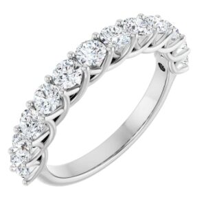 Stunning Diamond wedding Band 14K White 1 1/8 CTW Natural Diamond Anniversary Band