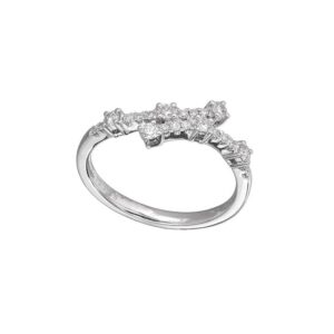 0.31ct. Natural Diamond Contemporary Ring in 18K White Gold