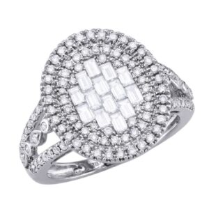 WOW FACTOR!! 14K White Gold Natural Diamond Ring 1.25CTS