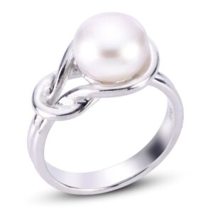 sterling silver fresh water pearl ring