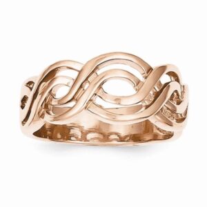 14k rose gold infinity ring