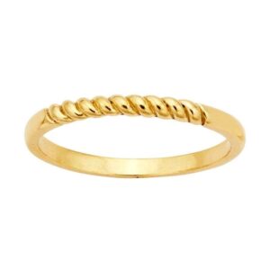Narrow Rope Detail Ring in 14K Yellow Gold