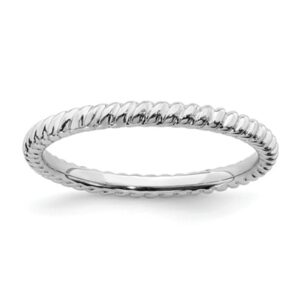 sterling silver stackable twisted ring