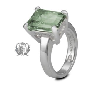 sterling silver smokey quartz ring