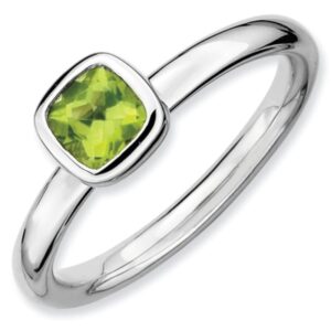 Sterling Silver Stackable Peridot Ring