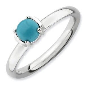 Sterling Silver Stackable Turquoise Ring