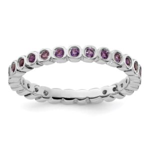 Sterling Silver Stackable Amethyst Ring