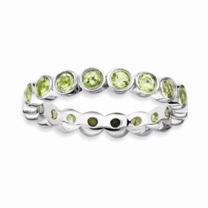 Sterling Silver Stackable Peridot Ring