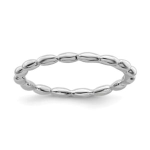sterling silver stackable beaded ring