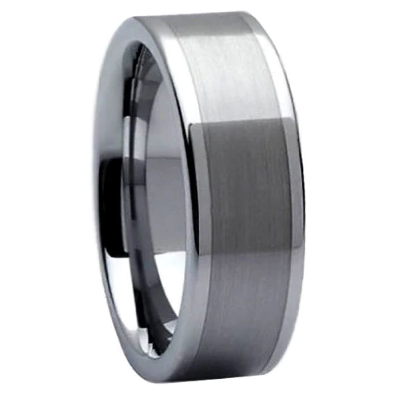 tungsten band with satin center – 8