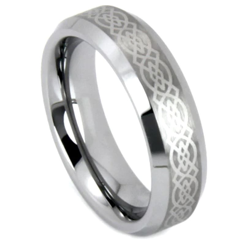 tungsten band with celtic design – 8
