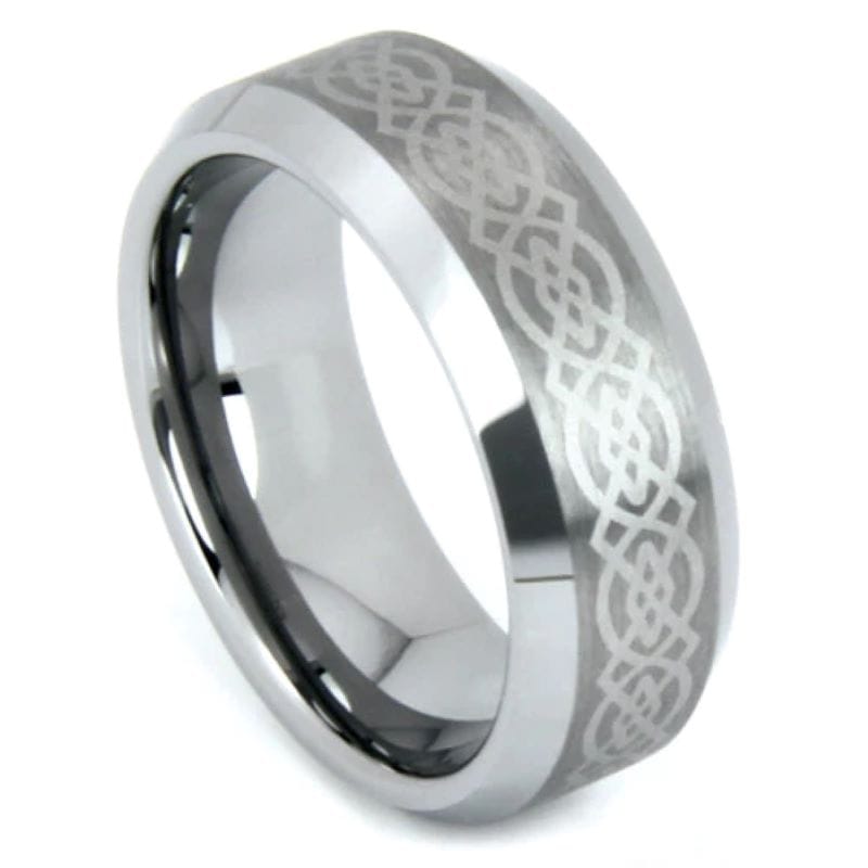 tungsten band with celtic design – 7