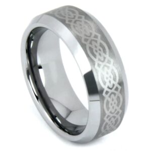 tungsten band with celtic design – 10