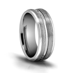 tungsten band featuring double matte finish design – 10.5