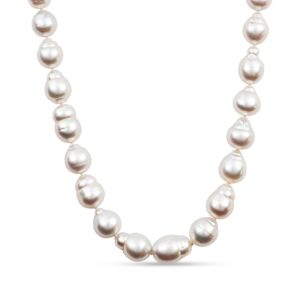 18″ tahitian pearl necklace with 14k white gold clasp
