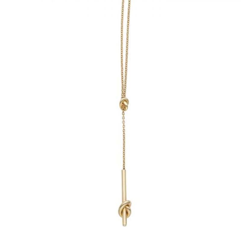 14k yellow gold 17″ amore love knot necklace