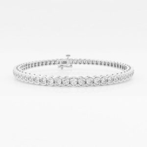 lab grown diamond tennis bracelet in 14k white gold 8.00cttw