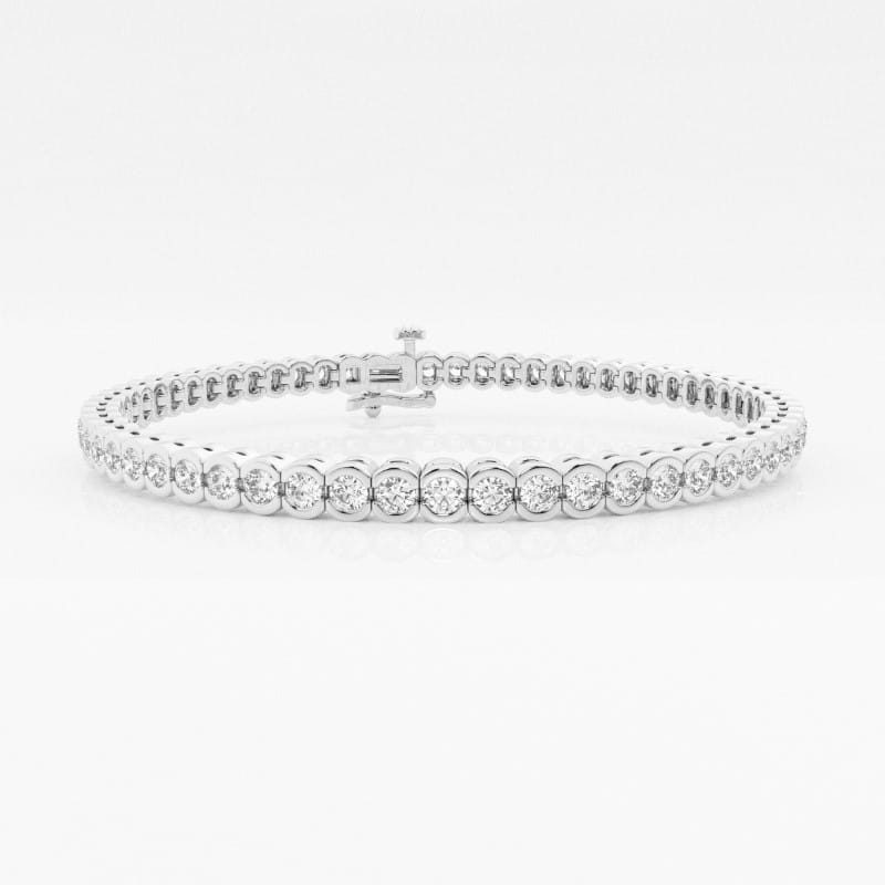 lab grown diamond tennis bracelet in 14k white gold 8.00cttw