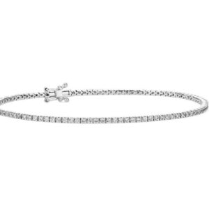 1Ct Natural Diamond Tennis Bracelet in 14K White Gold