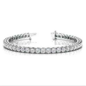 5.0 CTS 14K White Gold Synthetic Diamond Tennis Bracelet