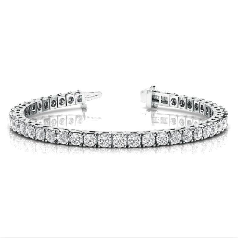 5.0 CTS 14K White Gold Synthetic Diamond Tennis Bracelet