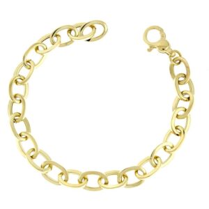 14k yellow gold oval italian link bracelet
