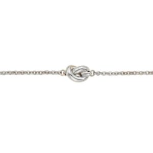 14k white gold 7″ 7.5mm knot bracelet