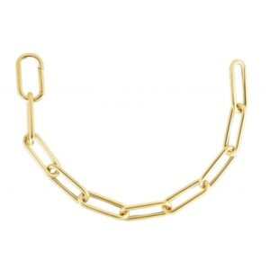 14k yellow gold 8.5mm paperclip bracelet