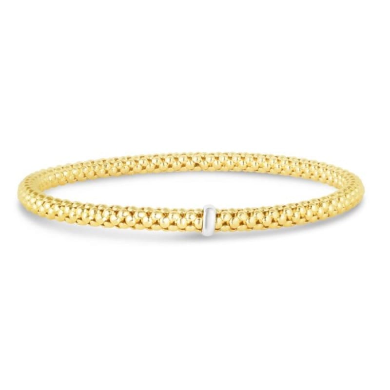14K Yellow Gold Popcorn Stretch 4mm Bracelet
