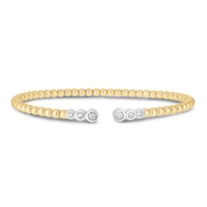 Two-Tone Natural Diamond Pallina Bead Bracelet