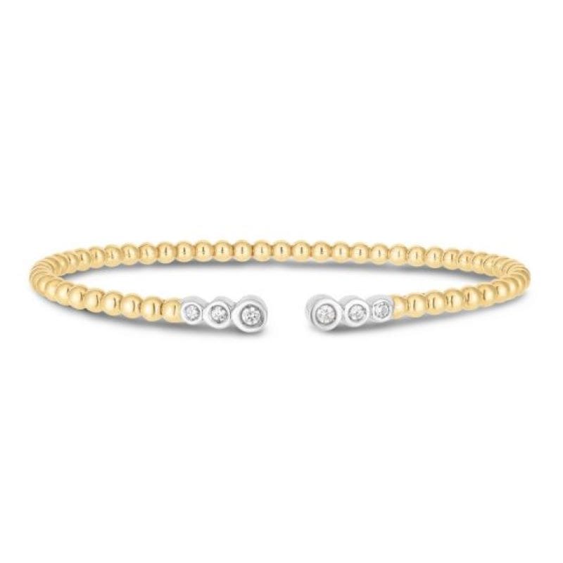 Two-Tone Natural Diamond Pallina Bead Bracelet