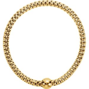 Sterling Silver Plated Woven Stretch Bracelet