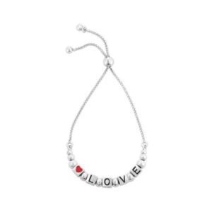 9.25″ sterling silver love friendship bracelet