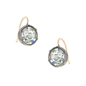 gorgeous 14k yellow gold celebrity drop 10mm lab created stone earrings