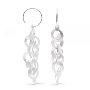 sterling silver dangle circles earrings
