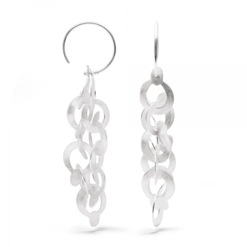 sterling silver dangle circles earrings