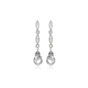 sterling silver briolette pear drop earrings