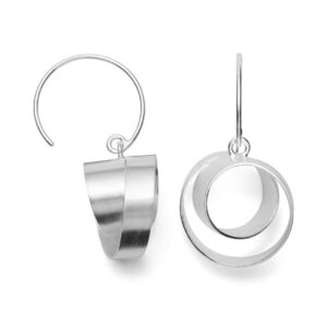sterling silver spiral shaped earrings