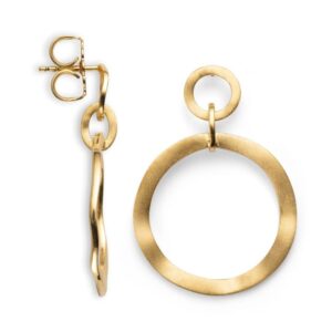 gold plated sterling silver golden circle earrings