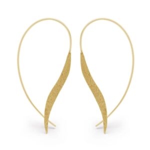 sterling silver gold plated pull through earrings