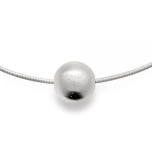 sterling silver diamond dust sphere pendant
