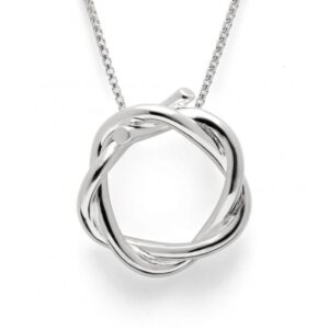sterling silver infinite twist collection circle pendant