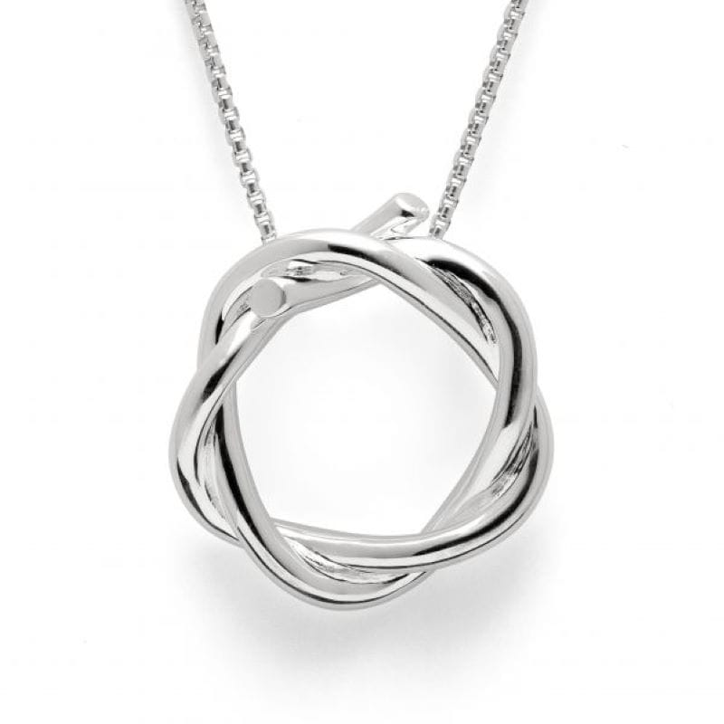 sterling silver infinite twist collection circle pendant