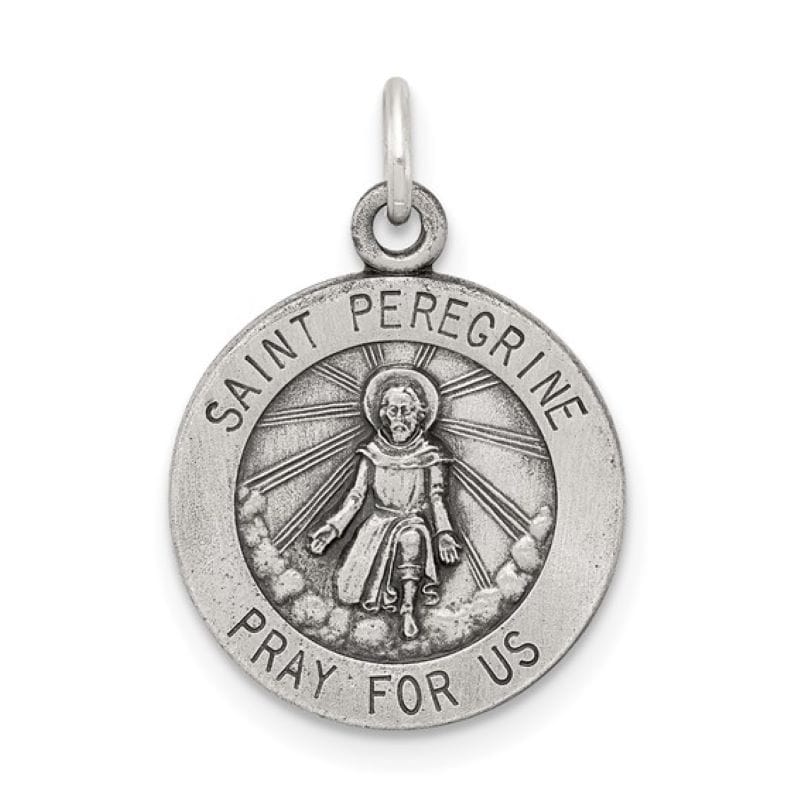 sterling silver st peregrine medal pendant