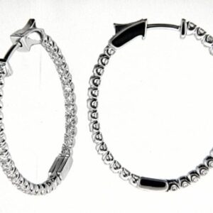 14K W EARRINGS 66RD 1.50CT