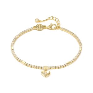 Nomination Petit Sparkle Tennis Bracelet – Gold Heart
