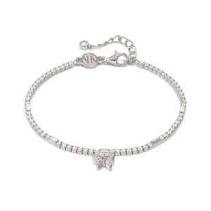 Petit Sparkle Tennis Bracelet – Sterling Silver & CZ Butterfly