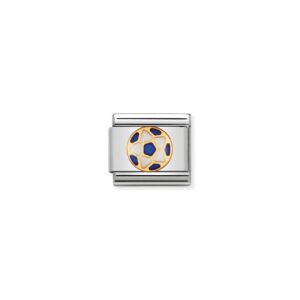 Nomination Composable Classic Italian Football Charm – White & Blue Ball
