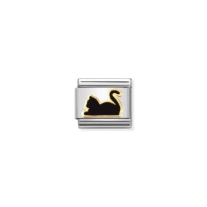 Nomination Composable Classic Symbols Charm – Black Cat Lying Down