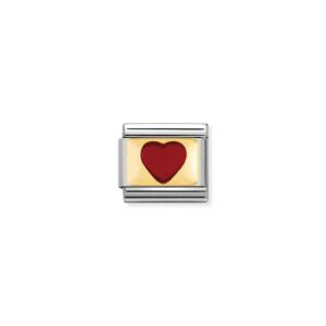 Nomination Composable Classic Plates Charm – Red Heart